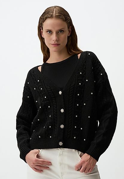 Jimmy Key V-Ausschnitt-Pullover V-Ausschnitt Langärmlig Cardigan günstig online kaufen