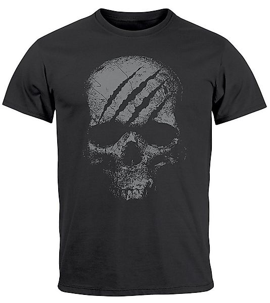 Neverless Print-Shirt Herren T-Shirt Totenkopf Skull Totenschädel Skelett P günstig online kaufen