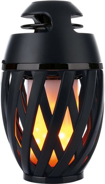 Näve LED-Außentischleuchte Muna mit Bluetooth-Speaker Schwarz Ø 10 cm x 16, günstig online kaufen