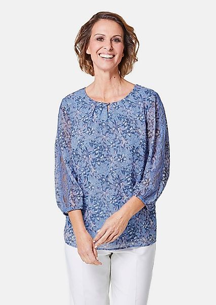 GOLDNER Klassische Bluse Chiffonbluse mit farbbrillantem günstig online kaufen