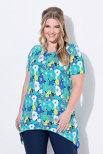 MIAMODA T-Shirt T-Shirt A-Linie Blumenmuster Zipfelsaum günstig online kaufen