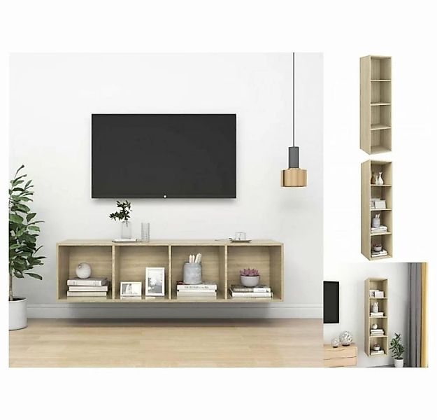 vidaXL TV-Schrank TV-Wandschrank Sonoma-Eiche 37x37x142,5 cm Spanplatte günstig online kaufen