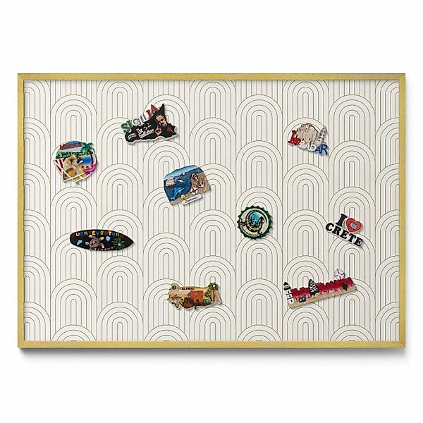 Tulup Magnettafel Magnetboard für die Wand mit Motiv Lineare Regelmäßige Bö günstig online kaufen