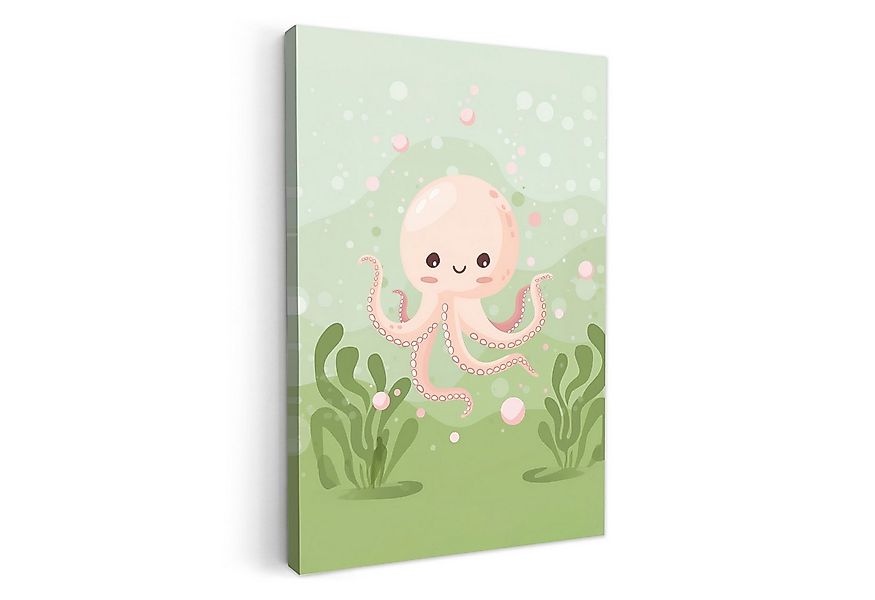 OneMillionCanvasses® Leinwandbild Oktopus - Meerestiere - Grün - Unterwasse günstig online kaufen