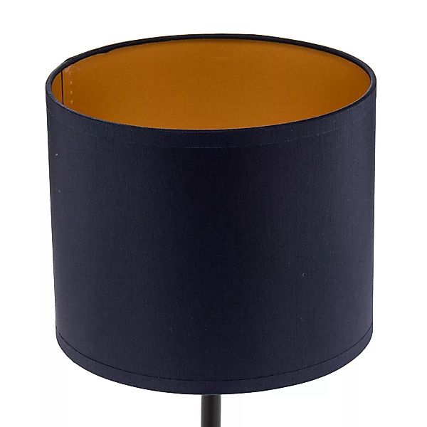 Tischleuchte Soho, zylindrisch Höhe 34cm blau/gold günstig online kaufen