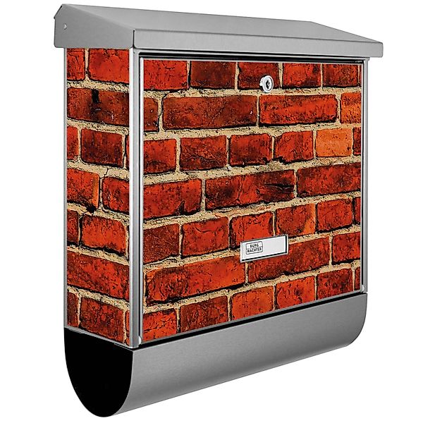 Banjado Briefkasten Edelstahl 38x39x12cm Mit Zeitungsfach Inkl. Montagemate günstig online kaufen
