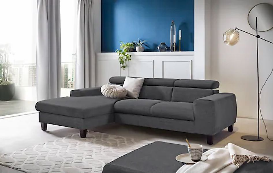 COTTA Ecksofa "Morven L-Form mit Kopfteilverstellung" wahlweise mit Bettfun günstig online kaufen
