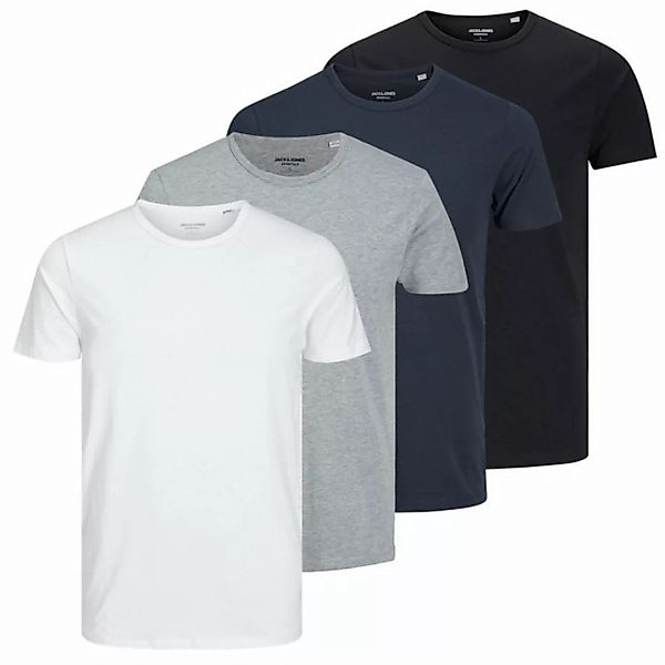 Jack & Jones T-Shirt BASIC für jeden Tag im schlichten Design im 4er Pack günstig online kaufen