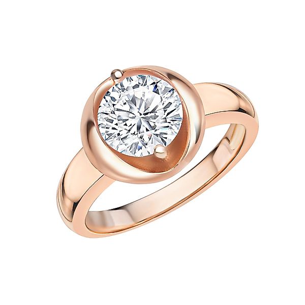 Zeeme Fingerring Silber 925 rosé-vergoldet mit günstig online kaufen