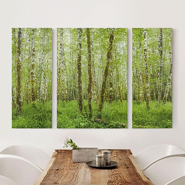 3-teiliges Leinwandbild Wald - Querformat Hoh Rainforest Olympic National P günstig online kaufen