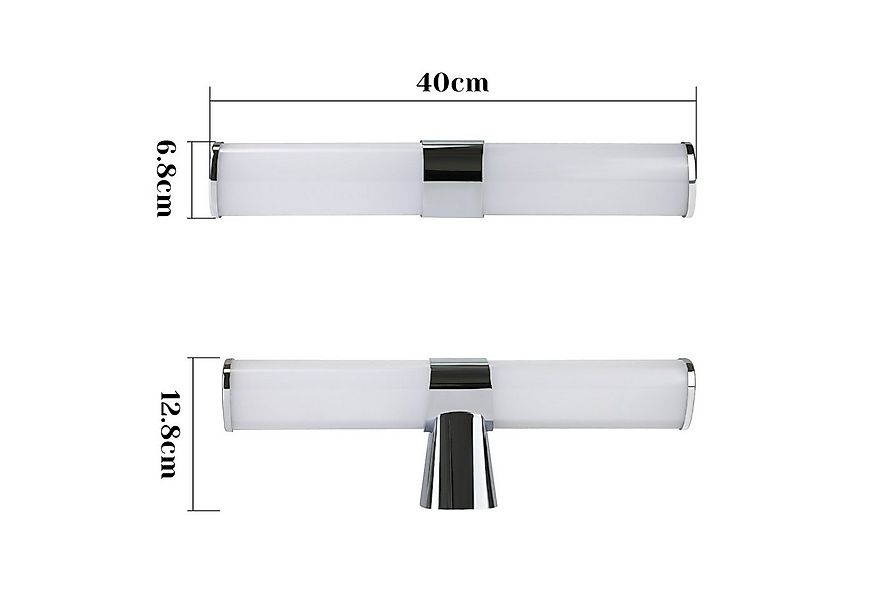 ZMH Spiegelleuchte Spiegellampe - Modern 40/60CM Chrom Schlafzimmer, Augens günstig online kaufen