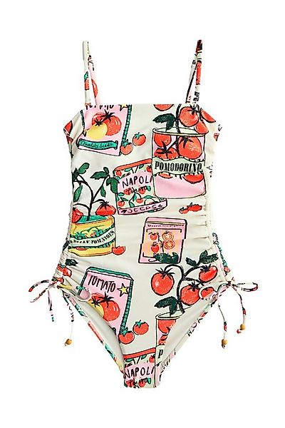 Next Badeanzug Bauchformender Bandeau-Badeanzug mit Beinrüschen (1-St) günstig online kaufen