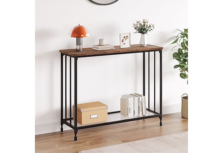 GarveeMore Konsolentisch,105x30x81cm, Schmaler Beistelltisch,Flurtisch,Klei günstig online kaufen