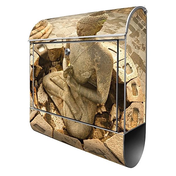 Banjado Design Briefkasten Silber Pulverbeschichtet 39x47x14cm 2 Schlüssel günstig online kaufen