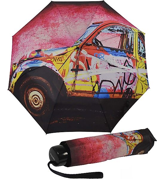 doppler® Taschenregenschirm auffällig bedruckter Damenschirm mit günstig online kaufen