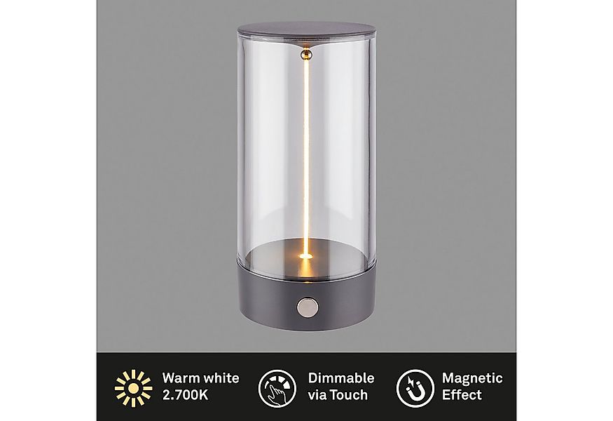 Briloner Leuchten Tischleuchte LED Tischlampe Akku USB-C Indoor Outdoor, LE günstig online kaufen