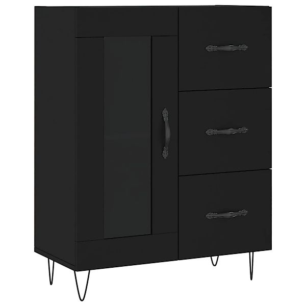 vidaXL Sideboard Schwarz 69,5x34x90 cm Holzwerkstoff 828037 günstig online kaufen