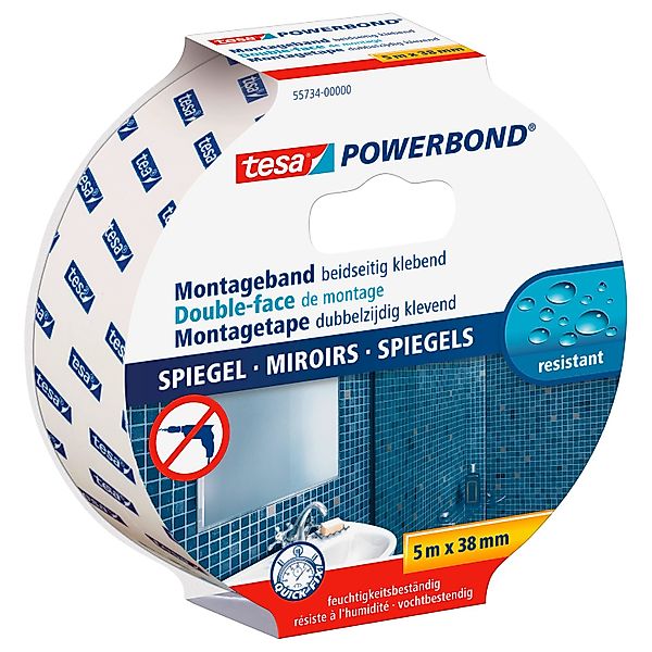 Tesa Montageband Spiegel 5 m x 38 mm günstig online kaufen