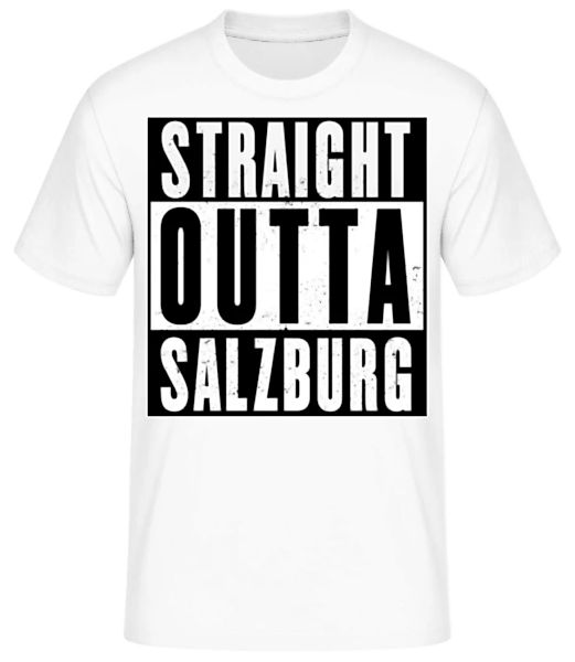 Straight Outta Salzburg White · Männer Basic T-Shirt günstig online kaufen