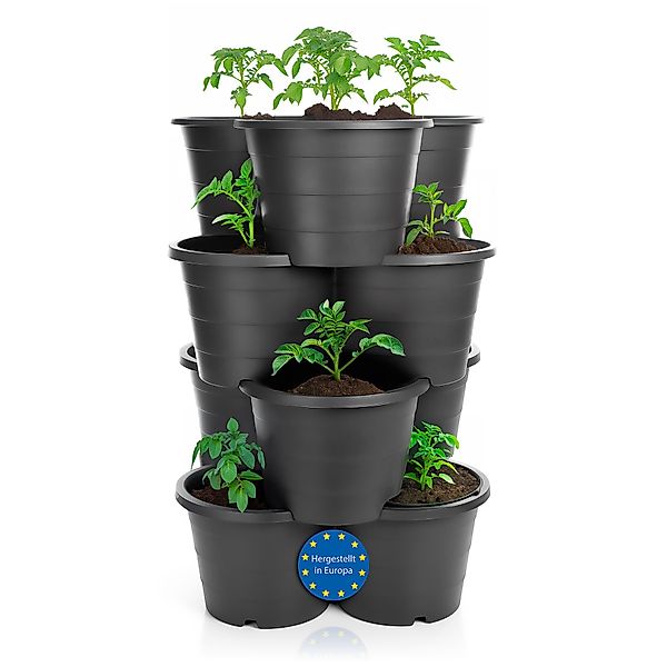 BigDean Pflanzkübel 4er Set Pflanzturm ideal günstig online kaufen