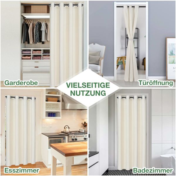 Rosnek Türvorhang Samt, Ösen, für Kleiderschrank günstig online kaufen
