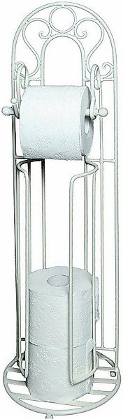 Ambiente Haus Toilettenpapierhalter Antik, weiß günstig online kaufen