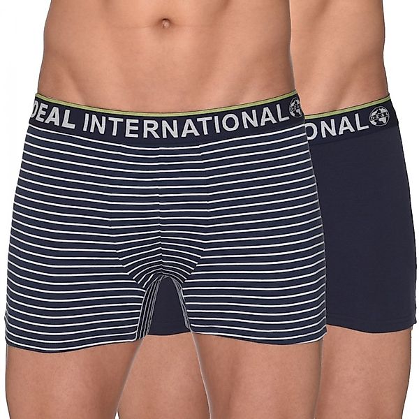 D.E.A.L International 2er-Set Boxer Briefs blau + gestreift günstig online kaufen