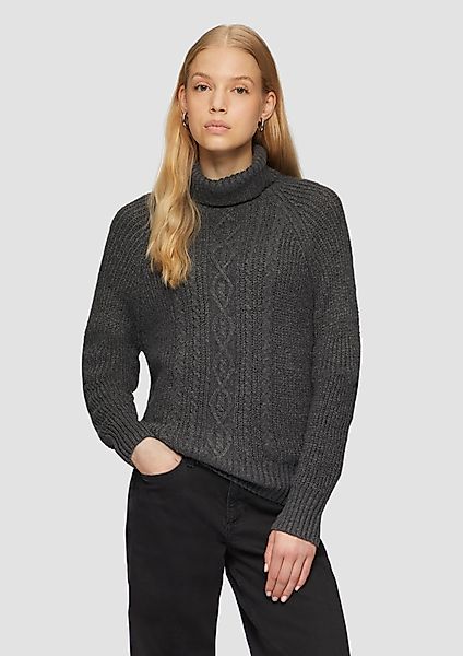 QS Strickpullover Kuscheliger Zopfstrickpullover günstig online kaufen