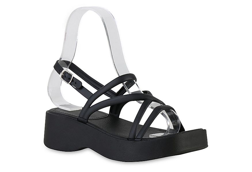 VAN HILL 841596 Plateausandaletten Damen Plateau Sandaletten Freizeit Riemc günstig online kaufen