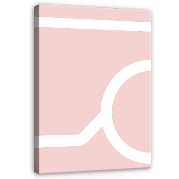 Wallarena Leinwandbild Abstrakt Geometrie Rosa Kunst günstig online kaufen