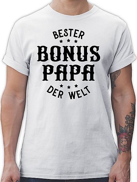 Shirtracer T-Shirt Bester Bonus Papa der Welt Vatertag Geschenk für Papa günstig online kaufen