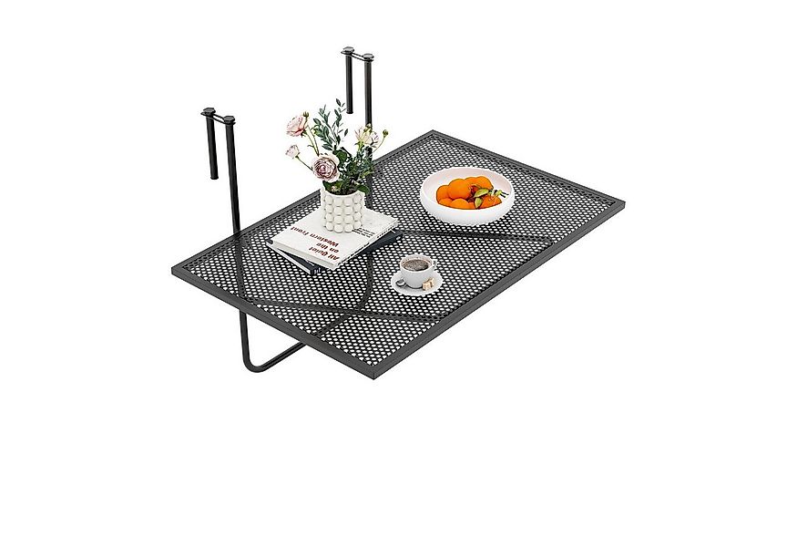 COSTWAY Balkonhängetisch klappbar, Balkontisch klein, Terrassetisch Metall, günstig online kaufen
