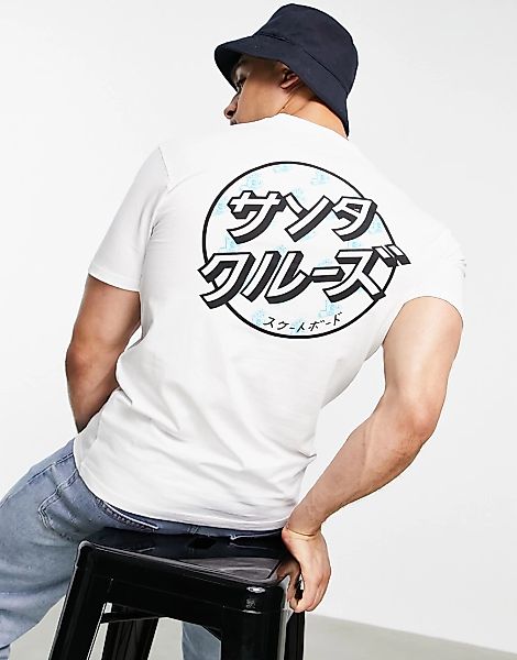 Santa Cruz – Off Hando Dot – T-Shirt in Weiß mit Punkte-Print günstig online kaufen