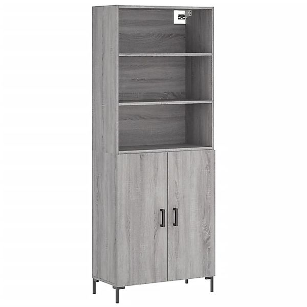 vidaXL Highboard Grau Sonoma 69,5x34x180 cm Holzwerkstoff 3189259 günstig online kaufen