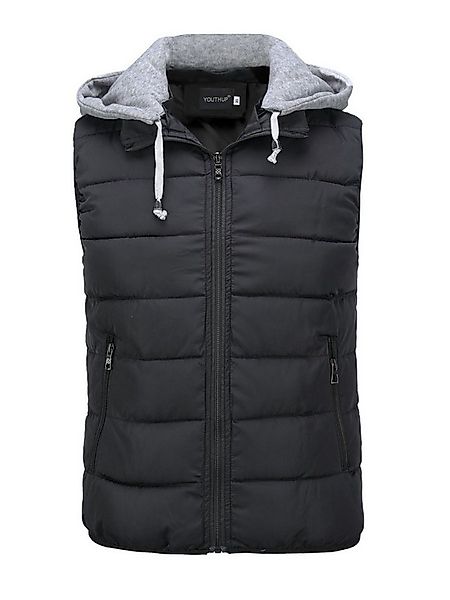YOUTHUP Steppweste Herren Dicke Winterweste mit Kapuze günstig online kaufen