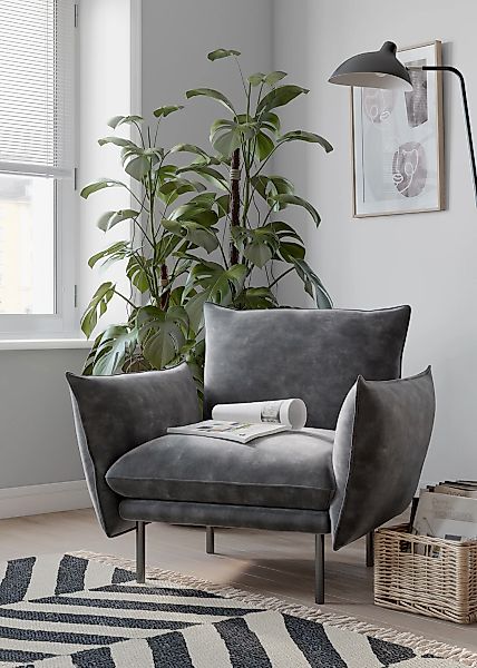 Home affaire Sessel "Stine Cocktailsessel" Besonderes Design durch Kissenop günstig online kaufen