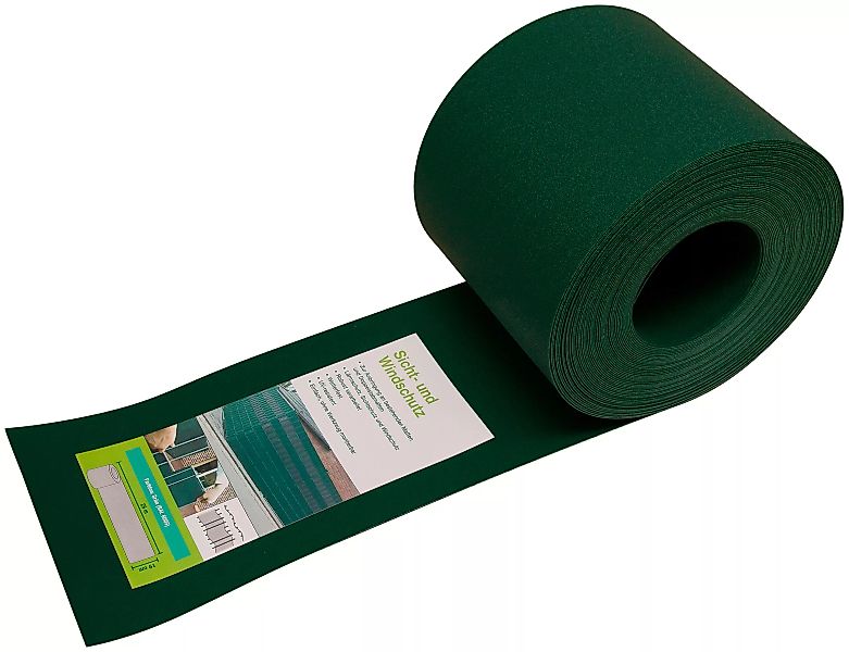 Solid PVC-Sichtschutzstreifen 19 cm x 250 cm Grün günstig online kaufen