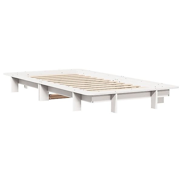 vidaXL Bett Massivholzbett ohne Matratze Weiß günstig online kaufen