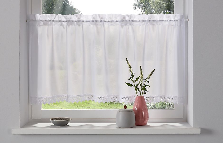 my home Scheibengardine Missy, Stangendurchzug (1 günstig online kaufen
