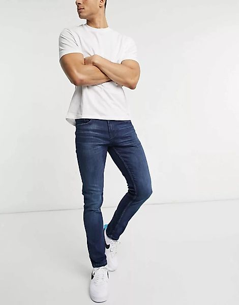 Tom Tailor – Culver – Jeans mit engem Schnitt in Dunkelblau günstig online kaufen