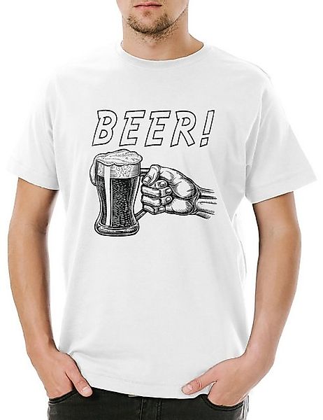 Urban Backwoods Print-Shirt Beer! Herren T-Shirt Bier Alkohol Party Betrunk günstig online kaufen