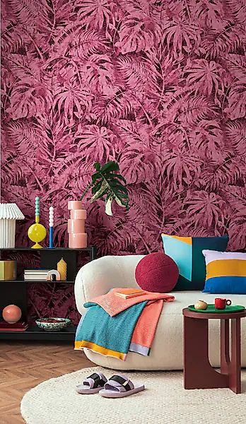 CosmoLiving by Cosmopolitan Vliestapete »Palma Magenta Fototapete erweiterb günstig online kaufen