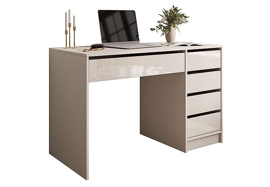 Lookway Schminktisch MADA GLOSS Schreibtisch mit Schubladen und Hochglanz F günstig online kaufen
