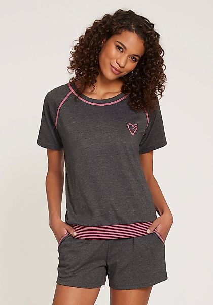 Vivance Dreams Shorty 2-teilig, 2 tlg. mit dekorativen Flatlock-Nähten in N günstig online kaufen