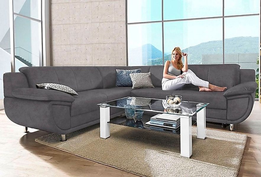 TRENDMANUFAKTUR Ecksofa »Rondo wahlweise mit Schlaffunktion, bequeme Armleh günstig online kaufen