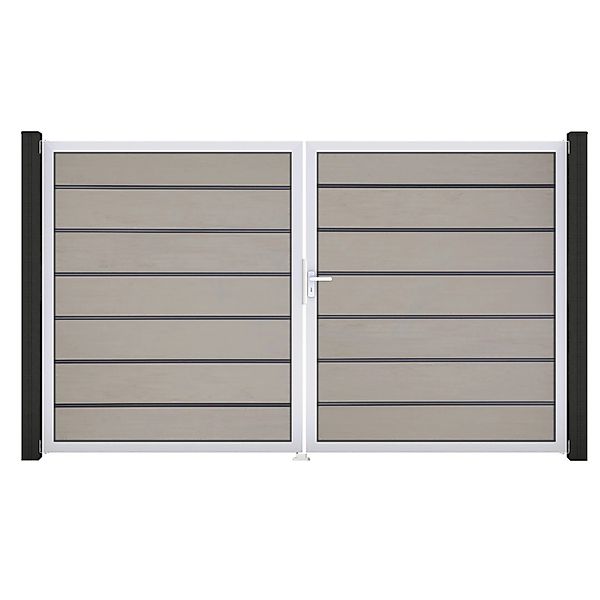 GroJa Grande Steckzaun Tor Premium DIN Links EV1 Bi-Color Sand günstig online kaufen