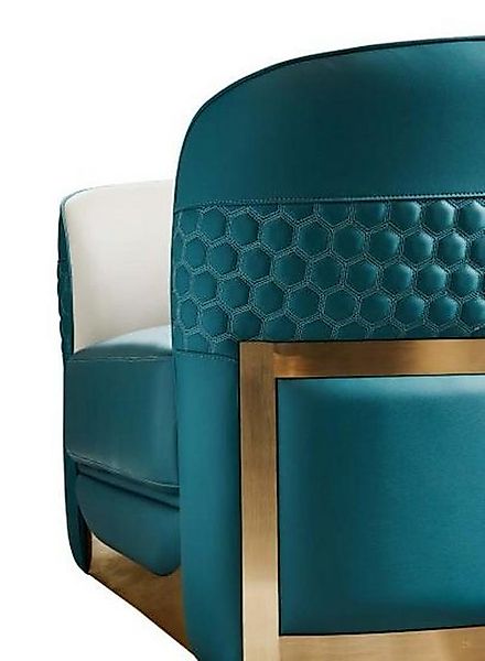 JVmoebel Sofa 3 Sitzer Turkis Leder Möbel Italienisches Wohnzimmer Türkis, günstig online kaufen