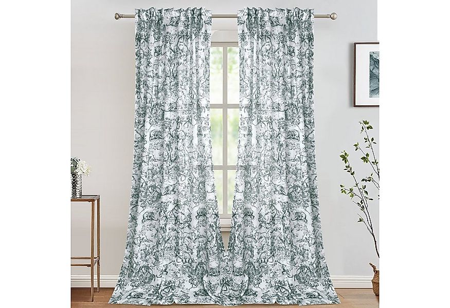 Sunicol Gardine Glatt Voile Vorhang mit Kräuselband Muster, 2 Stück, Halbtr günstig online kaufen