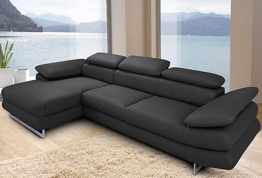 INOSIGN Ecksofa "Solution L-Form", mit Arm- & Kopfteilverstellung, wahlweis günstig online kaufen