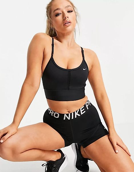 Nike Training – Indy Dri-FIT – Sport-BH in Schwarz mit leichter Stützfunkti günstig online kaufen